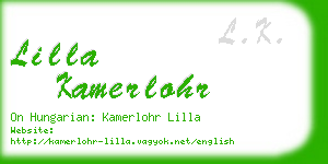 lilla kamerlohr business card